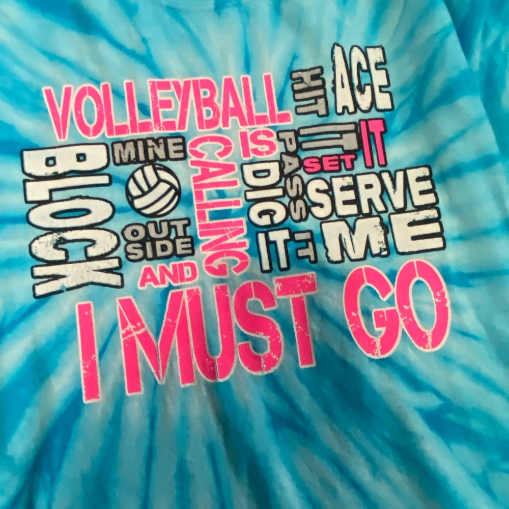 Blue Volleyball Graphic T-Shirt